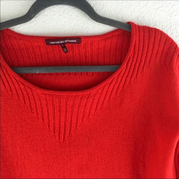 3/$15! Comptoir Des Cotonniers Red Wool Sweater - Picture 3 of 8